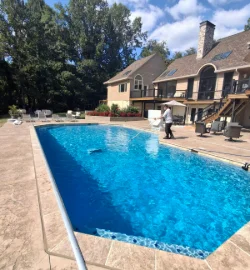 Hammerhead Pools performs routine maintenance on a client's pool in Malvern, PA